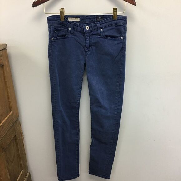 AG | Navy Stevie Ankle Slim Straight Leg Jeans 26 - Picture 2 of 5